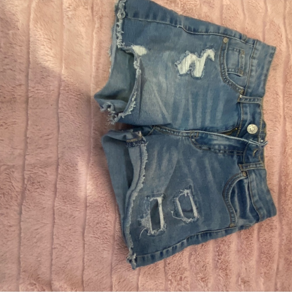 Light blue booty shorts